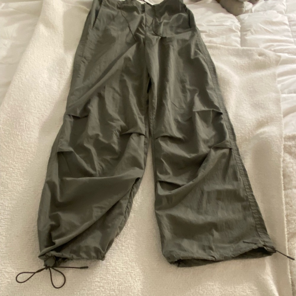 Zara Olive Green Wide Leg Pants - Picture 4 of 4